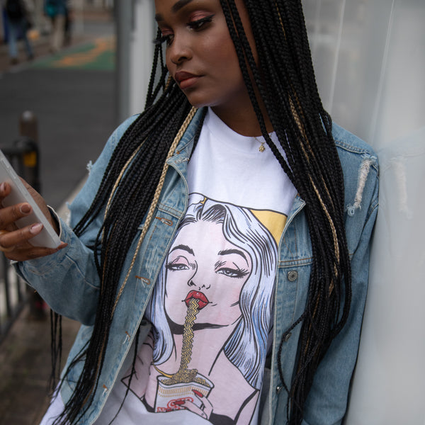 TOKYO MOOD: SLURP FACE OVERSIZED SHIRT- UNISEX