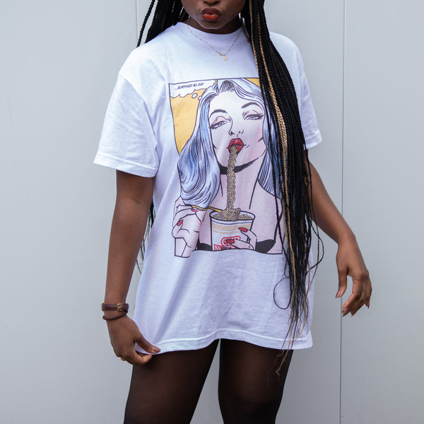 TOKYO MOOD: SLURP FACE OVERSIZED SHIRT- UNISEX