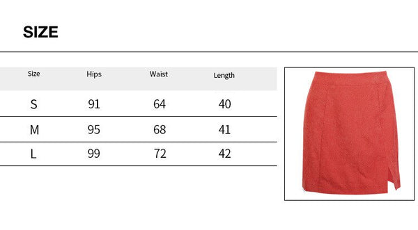 GLOBAL MOOD Orange slit skirt