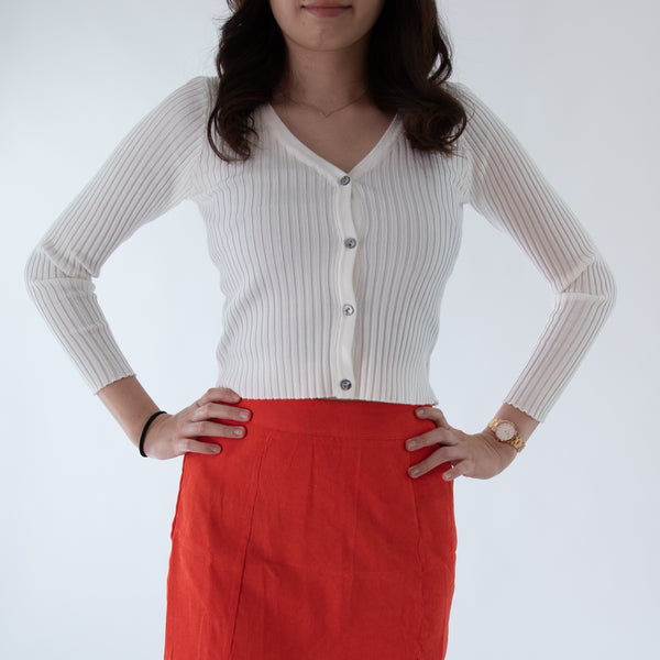 GLOBAL MOOD White button up long sleeve