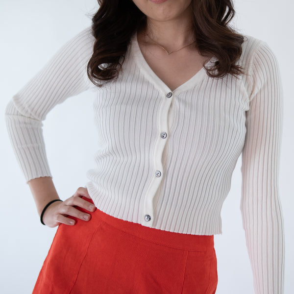 GLOBAL MOOD White button up long sleeve
