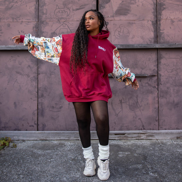 OUT LOUD CRIMSON HOODIE